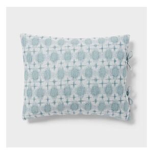 NEW Threshold Cotton Slub Boho Ikat Blue Standard Pillow Sham